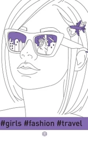 Розмальовка #Girls#Fashion#Travel