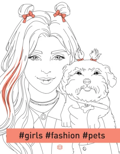 Фото Розмальовка #Girls#Fashion#Pets