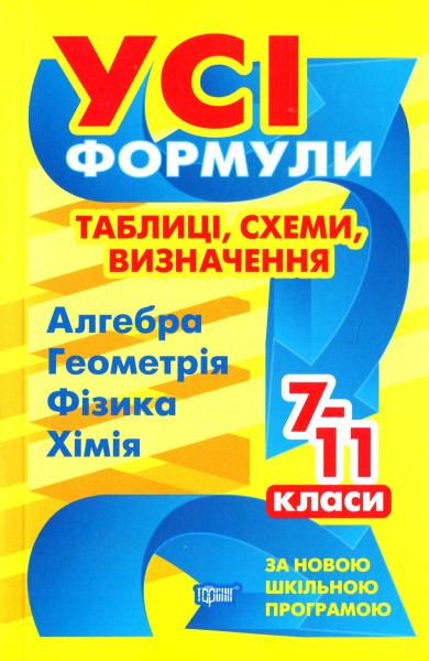 Фото Усі формули, таблиці, схеми, визначення. 7-11 класи