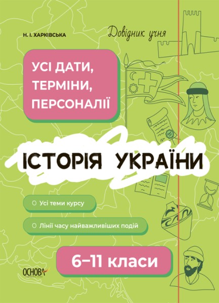 Фото Історія України. Усі дати, терміни, персоналії. 6-11 класи