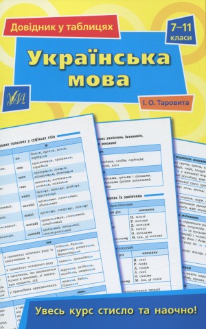 Довідник у таблицях. Українська мова. 7–11 класи
