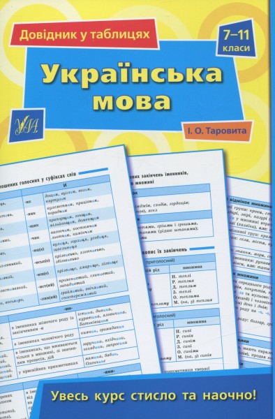 Фото Довідник у таблицях. Українська мова. 7–11 класи