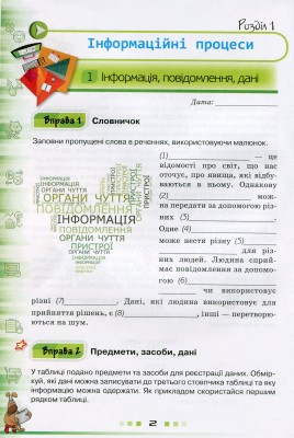 Інформатика 5 клас. Робочий зошит