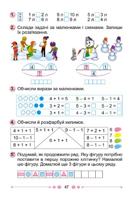 Математика 1 клас. Робочий зошит. Частина 1