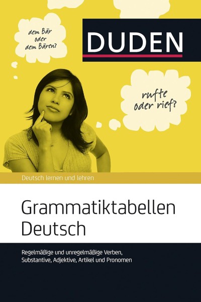 Фото Grammatiktabellen Deutsch: Regelmäßige und unregelmäßige Verben, Substantive, Adjektive, Art