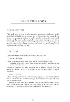 Contract Law: An Index and Digest of Published Writings
