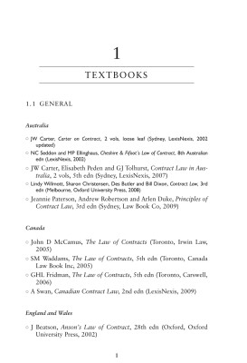 Contract Law: An Index and Digest of Published Writings