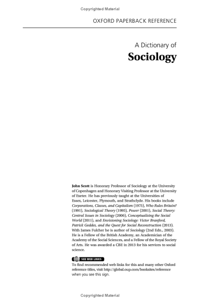 Фото Oxford Dictionary of Sociology (Oxford Quick Reference)