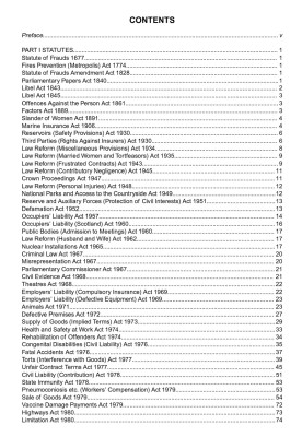 Core Statutes on Contract, Tort and Restitution 2012-2013