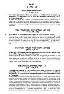 Core Statutes on Contract, Tort and Restitution 2012-2013