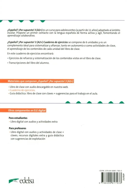 Фото Espanol Por supuesto 3 (A2+). Cuaderno de Ejercicios