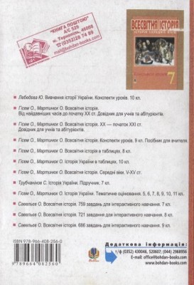 Історія України. Конспекти уроків. 7 клас. Посібник для вчителя