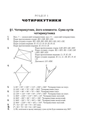 Повні розв’язки за підручником Геометрія. 8 клас (автор Істер О.С.)