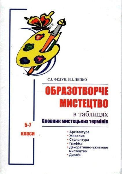 Фото Образотворче мистецтво в таблицях. Словник мистецьких термінів