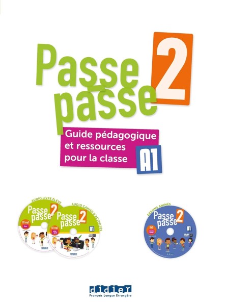 Фото Passe-passe 2 A1 Guide Pédagogique et ressources pour la classe + CD mp3 + DVD