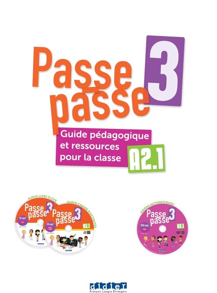 Фото Passe-passe 3 A2.1 Guide Pédagogique et ressources pour la classe + CD mp3 + DVD