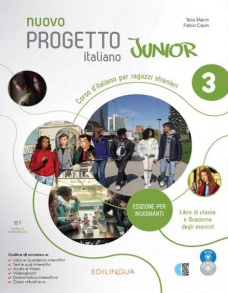 Фото Progetto Italiano Junior Nuovo 3 Libro & Quaderno dell’insegnante + CD audio + DVD