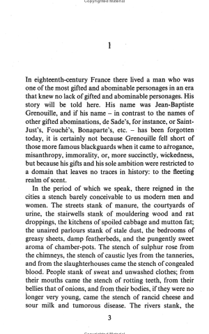 Perfume. The Story of a Murderer