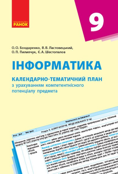 Фото Інформатика 9 клас. Календарно-тематичний план