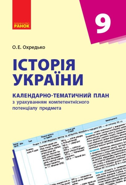Фото Історія України 9 клас. Календарно-тематичний план