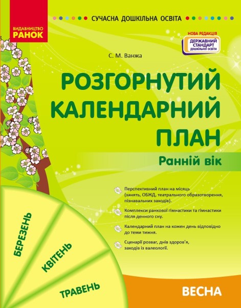Фото Розгорнутий календарний план. Весна. Ранній вік. Сучасна дошкільна освіта