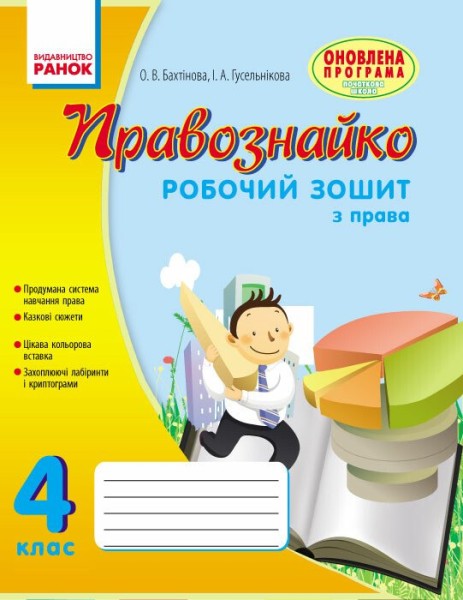 Фото Правознайко. Робочий зошит з права. 4 клас