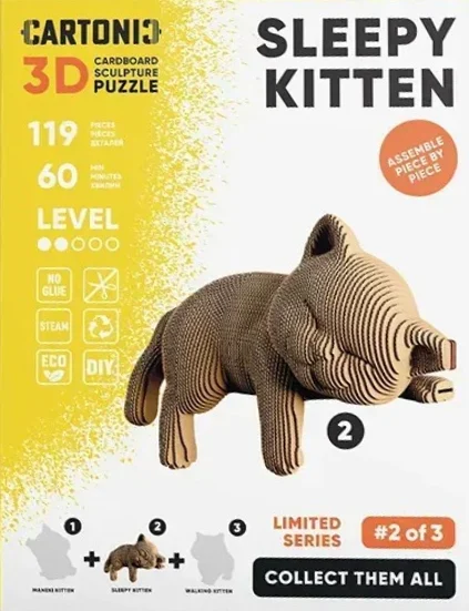 3D пазл Sleepy Kitten