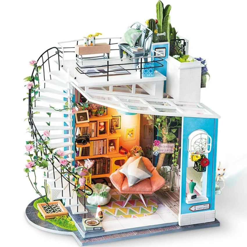 Конструктор 3D міні-будинок "Robotime Rolife Dora's Loft DG12"