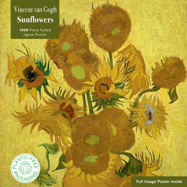 Special Edition Adult Foiled Jigsaw Puzzle Vincent van Gogh: Sunflowers 1000 Pieces — фото 2