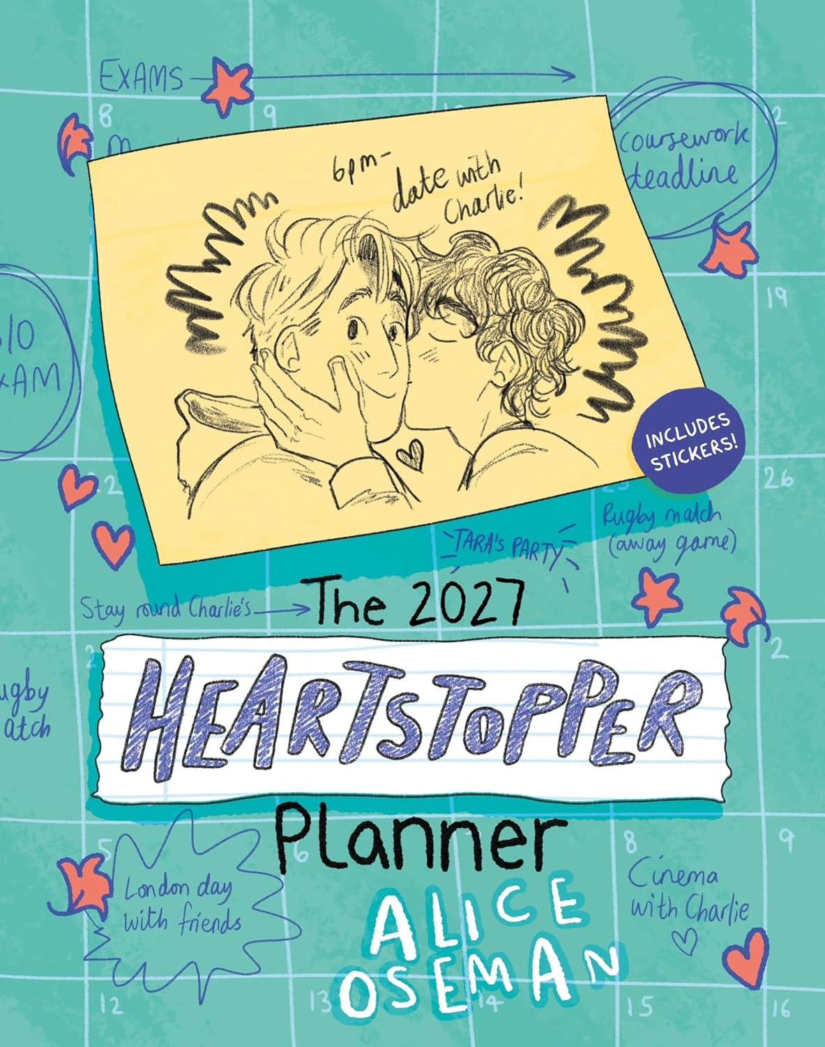 The Heartstopper Planner 2027. With art by Alice Oseman, and bonus stickers! — фото 2