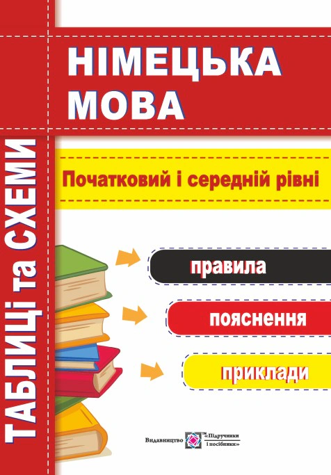 Обкладинка Німецька мова. Таблиці та схеми. Початковий і Середній рівні